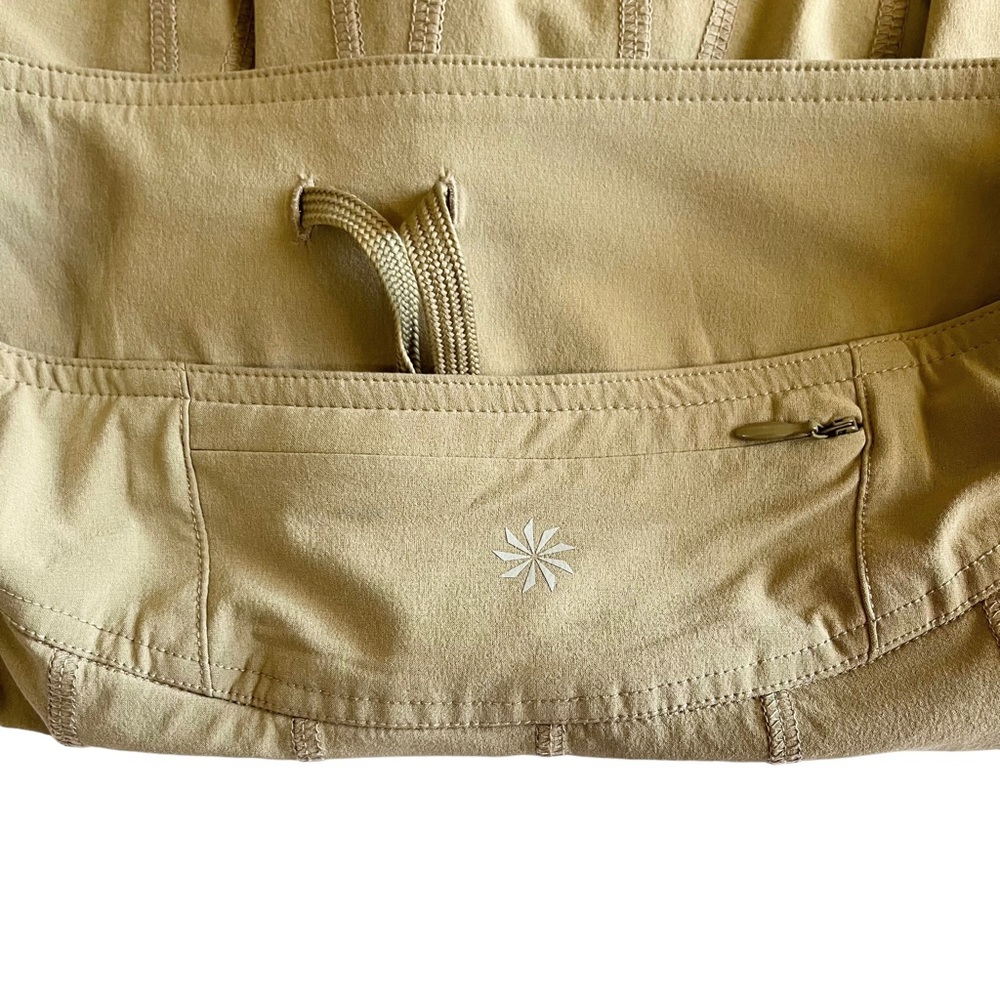 Athleta Wear About Skorts Size 0 Tan Pleated Stretch Academia Preppy Sports - Picture 7 of 9